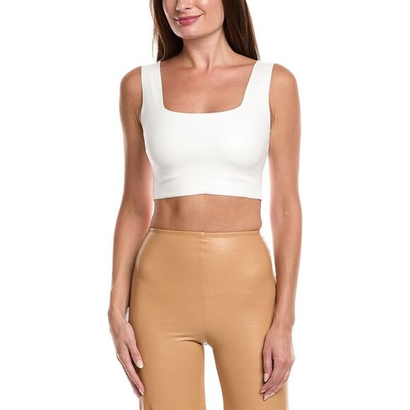 Commando® Womens  Square Neck Crop Top, White - Picture 1 of 3